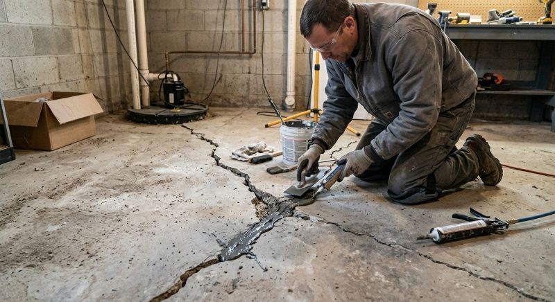 Cracked Basement Floor Repair in North Port, FL